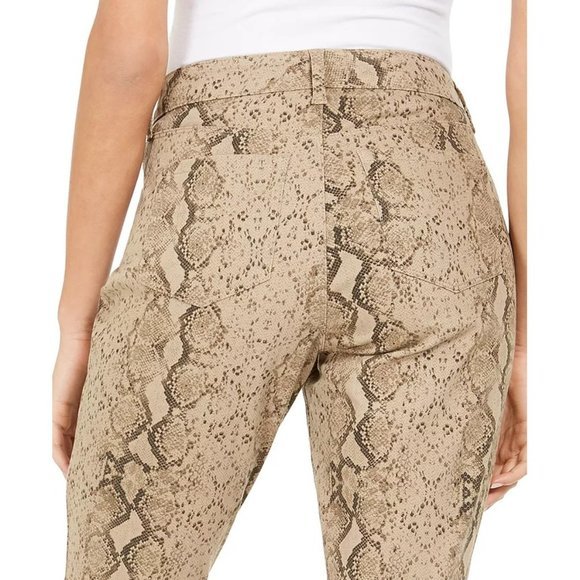 NWT Womens Size 14 Style & Co Beige Curvy Tummy-Control Printed Skinny Jeans - Picture 5 of 7